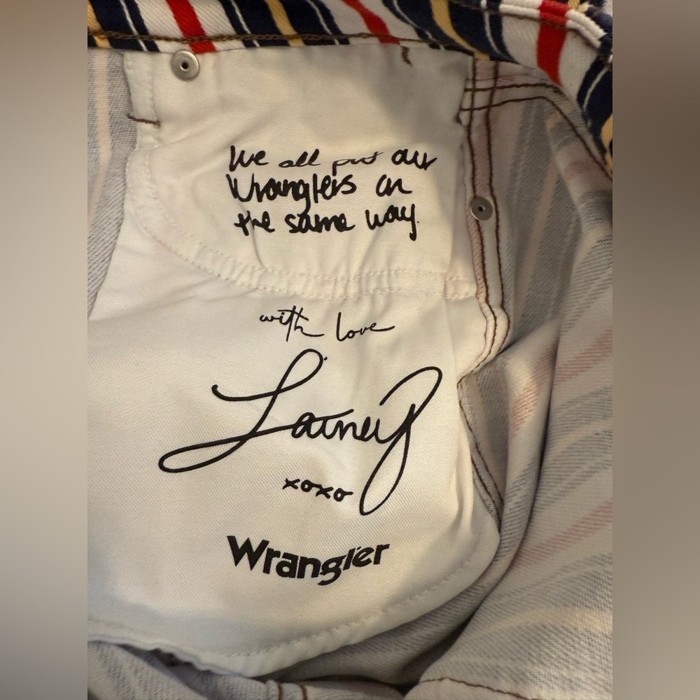 Wrangler x Lainey Wilson Striped Flare Jeans 28x32 - Picture 16 of 16